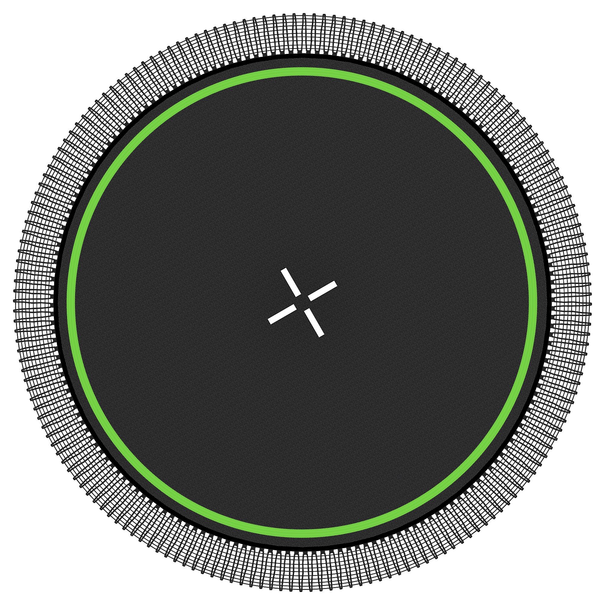 KINETIC SPORTS Trampolin Sprungtuch f&uuml;r 'Bungee Safety Elite' - Ersatz Sprungmatte Trampolinmatte, Wetterfest & UV Best&auml;ndig |  &Oslash; 305 cm - Bild 1