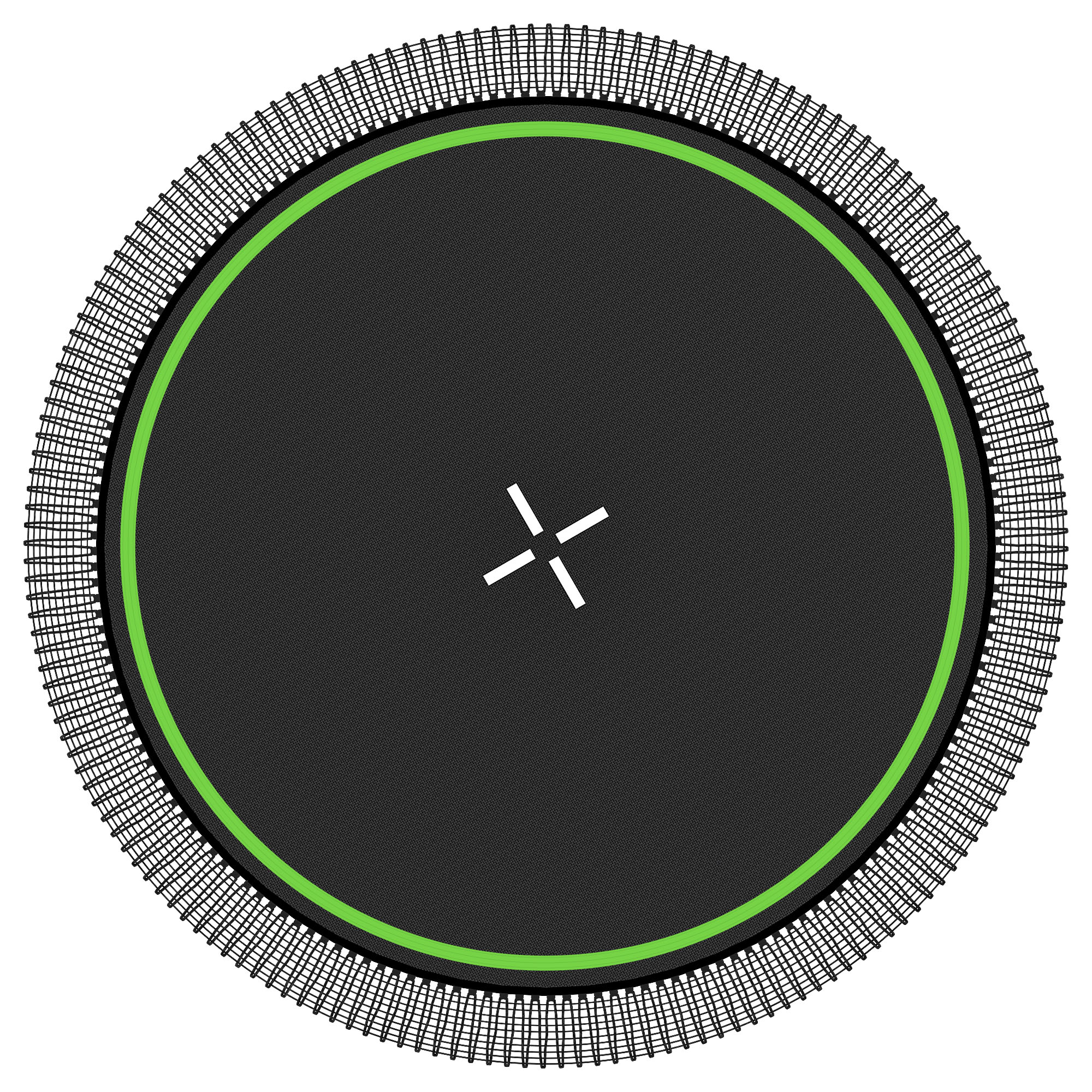 KINETIC SPORTS Trampolin Sprungtuch f&uuml;r 'Bungee Safety Elite' - Ersatz Sprungmatte Trampolinmatte, Wetterfest & UV Best&auml;ndig |  &Oslash; 244 cm - Bild 1