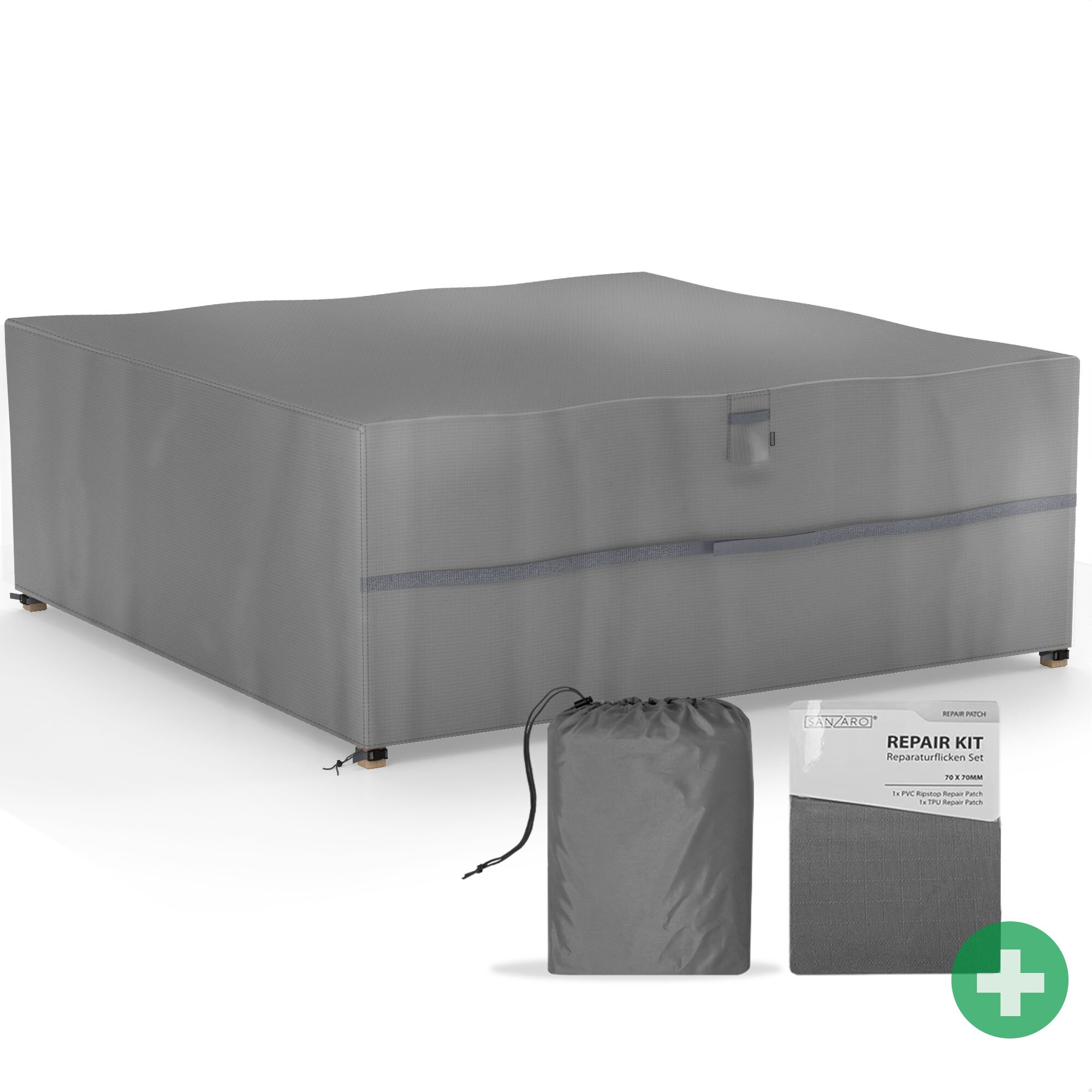SANZARO Abdeckung f&uuml;r Sitzgruppe Gartentisch Schutzh&uuml;lle UV-Best&auml;ndig |  250 x 250 x 90 cm250 x 250 x 90 cm (BxTxH) - Bild 1
