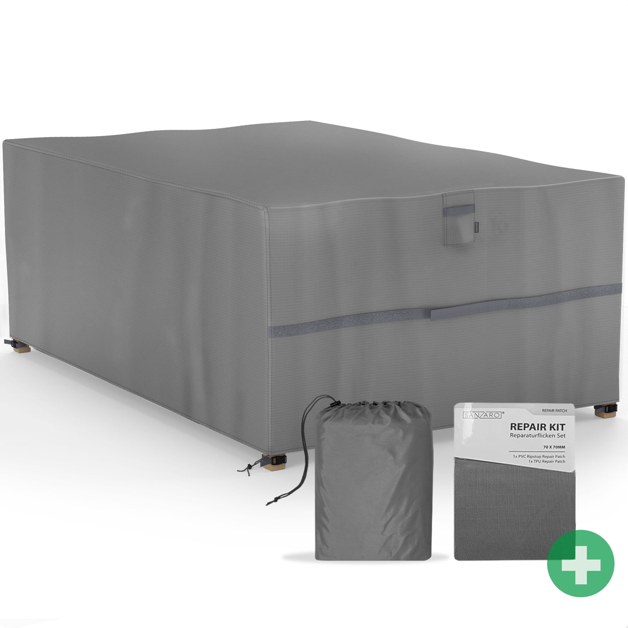 SANZARO Abdeckung f&uuml;r Sitzgruppe Gartentisch Schutzh&uuml;lle UV-Best&auml;ndig |  270 x 180 x 90 cm270 x 180 x 90 cm (BxTxH) - Bild 1