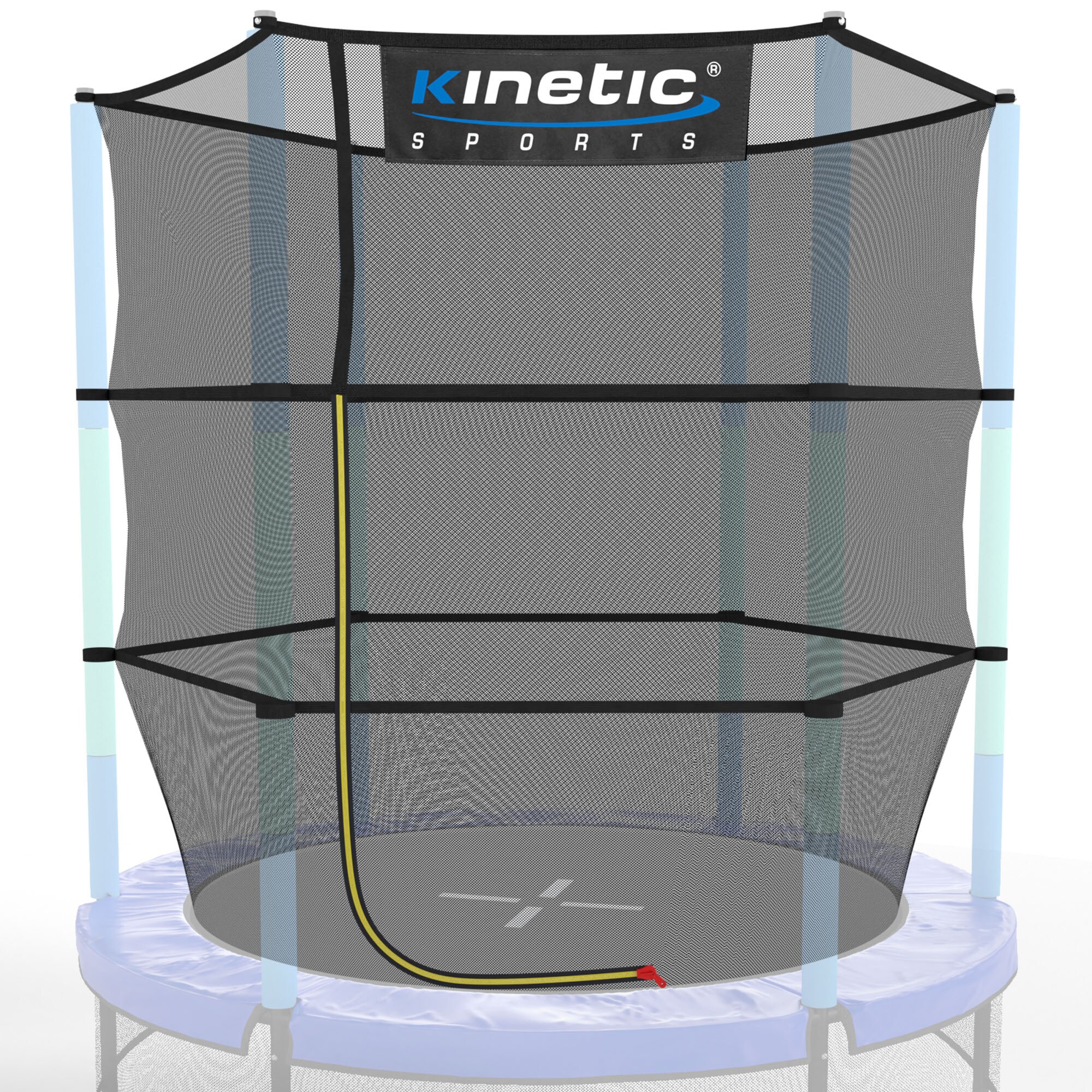 KINETIC SPORTS Trampolin Sicherheitsnetz f&uuml;r JUMPER 140 cm Kindertrampoline &ndash; Ersatz Fangnetz Netz mit Rei&szlig;verschluss, UV-best&auml;ndig, Indoor - Bild 1