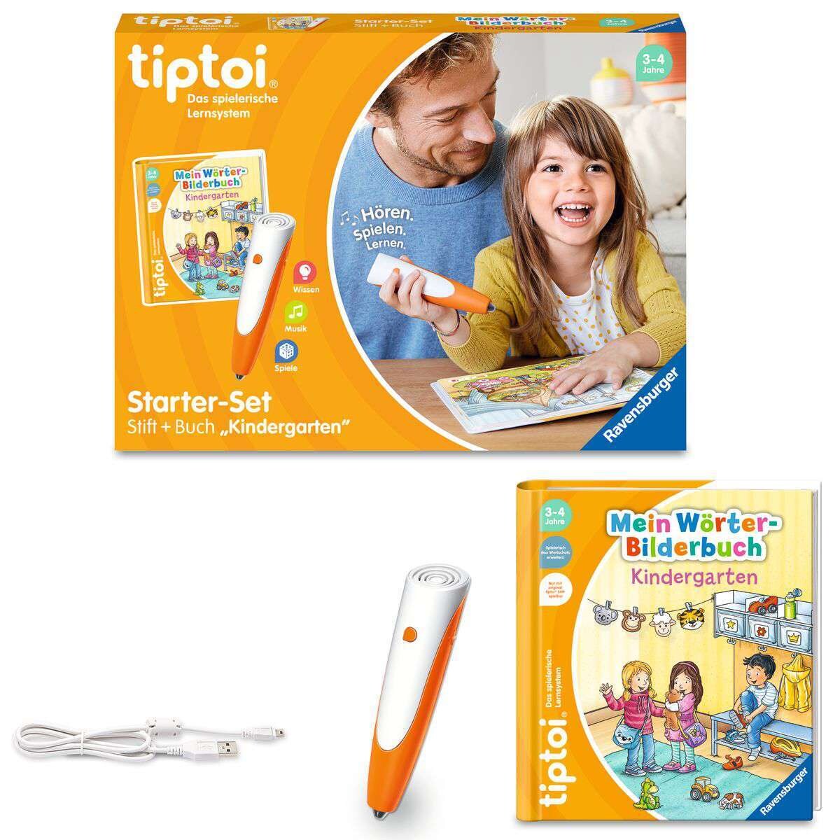 Ravensburger Spiel Starter-Set: Stift und W&ouml;rter-Bilderbuch Kindergarten - Bild 1