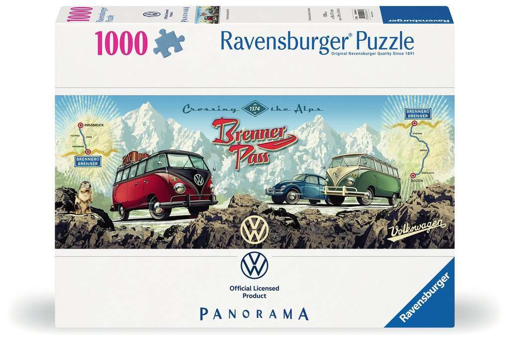 Ravensburger Spiel Mit dem VW Bulli &uuml;ber den Brenner - Bild 1