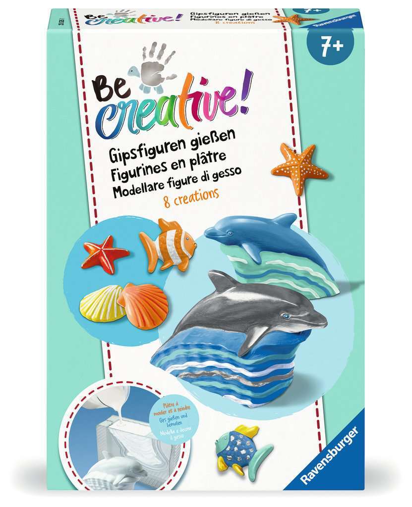 Ravensburger Spiel Bastelset DIY Gipsfiguren gie&szlig;en Delfine - Bild 1