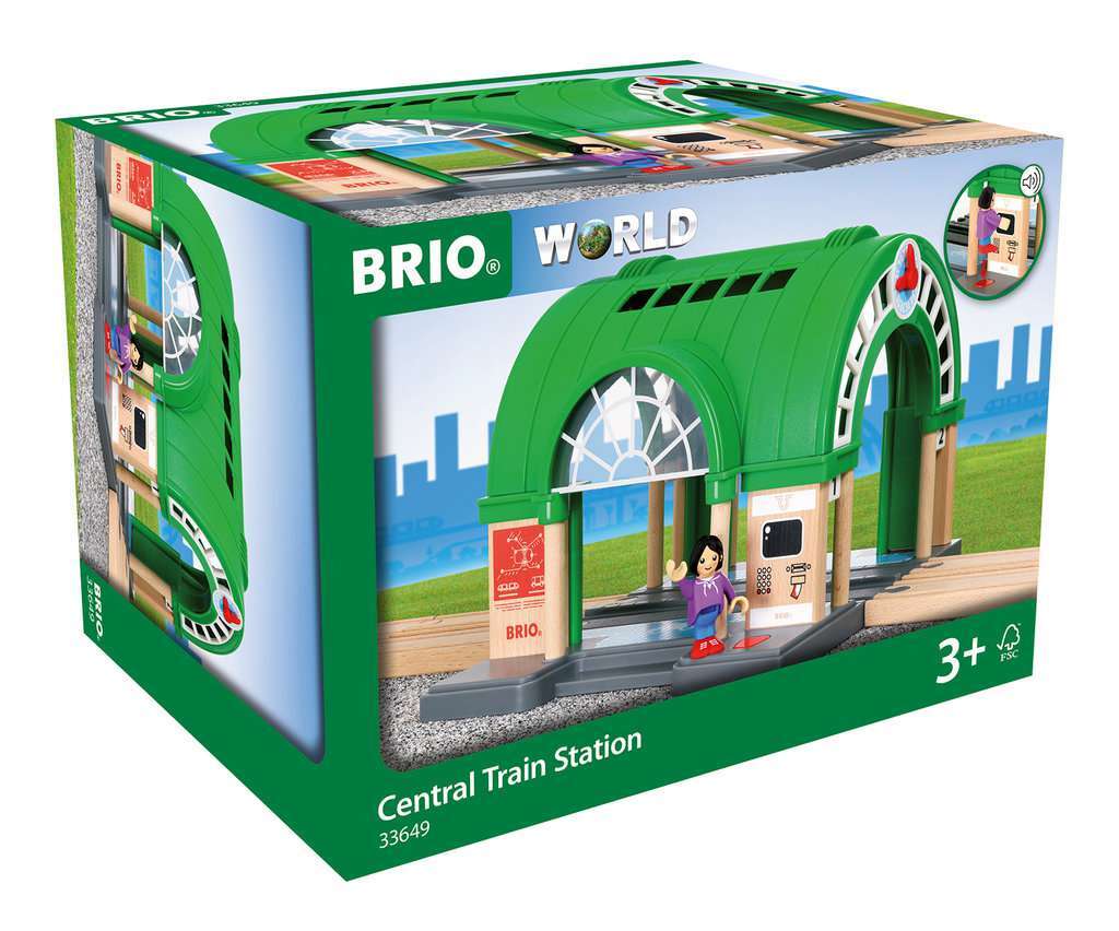 BRIO Spiel Gro&szlig;er Hauptbahnhof mit Ticketautomat 