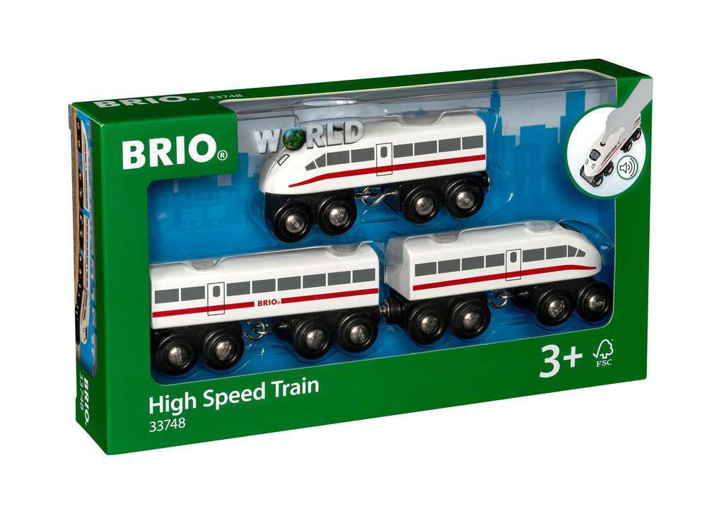 BRIO Spiel Schnellzug mit Sound, Holz, 3 Teile - Bild 1