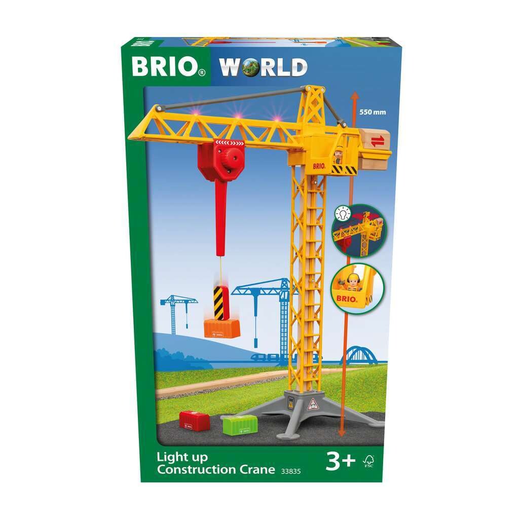 BRIO Spiel Großer Baukran mit Licht | 07312350338355