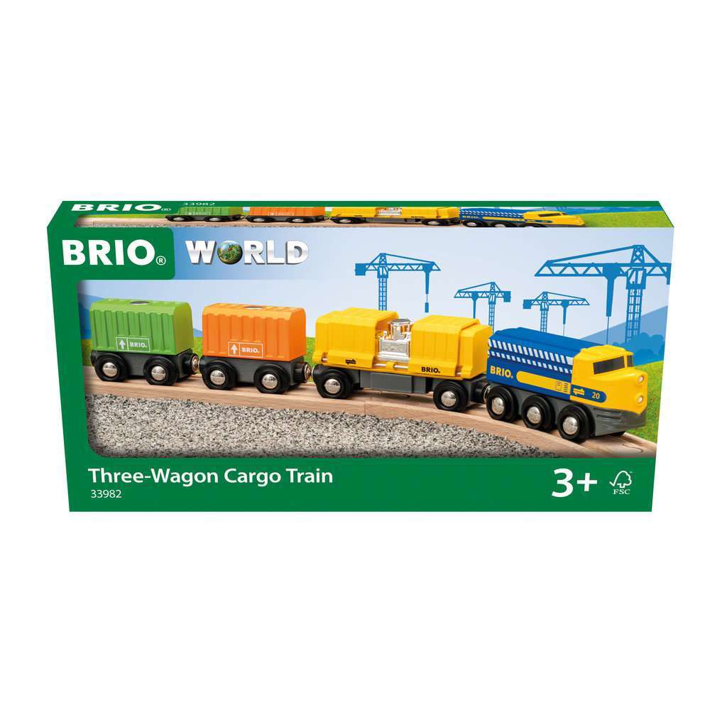 BRIO Spiel G&uuml;terzug mit drei Waggons - Bild 1