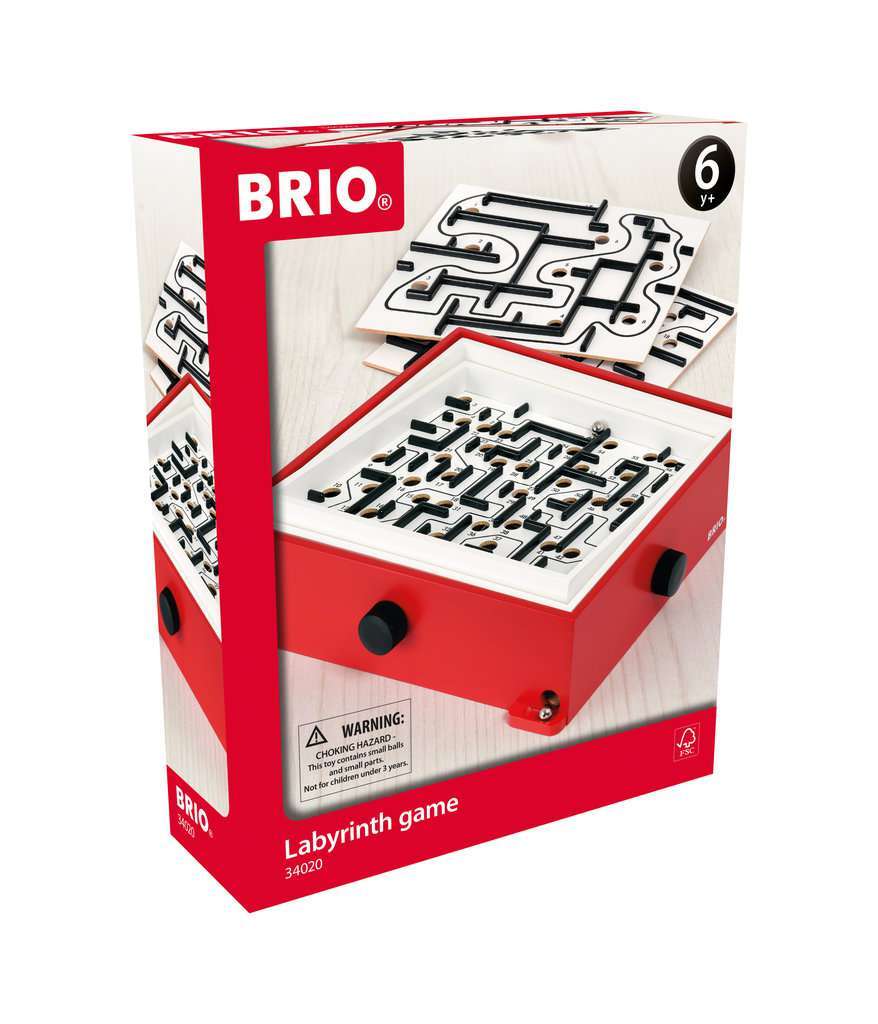 BRIO Spiel Labyrinth mit &Uuml;bungsplatten, rot - Bild 1
