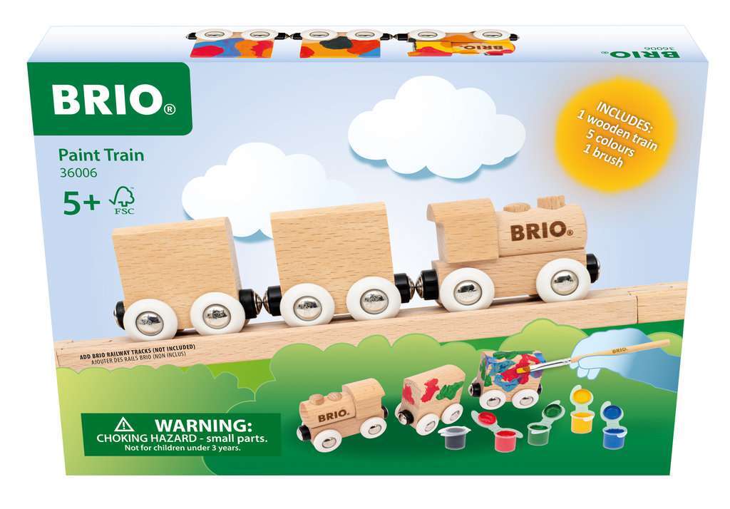 BRIO Spiel Holzzug zum Anmalen - Bild 1