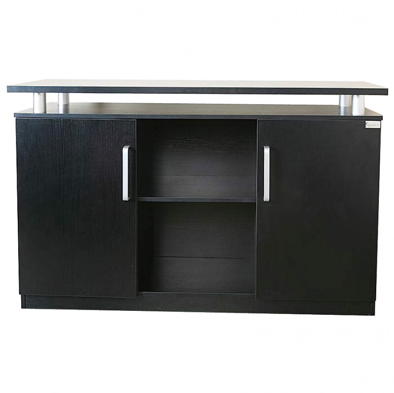 B&uuml;rom&ouml;bel B&uuml;ro Schrank Aktenschrank ORLY schwarz 140x85x43cm B&uuml;ro Homeoffice Arbeitszimmer - Bild 1