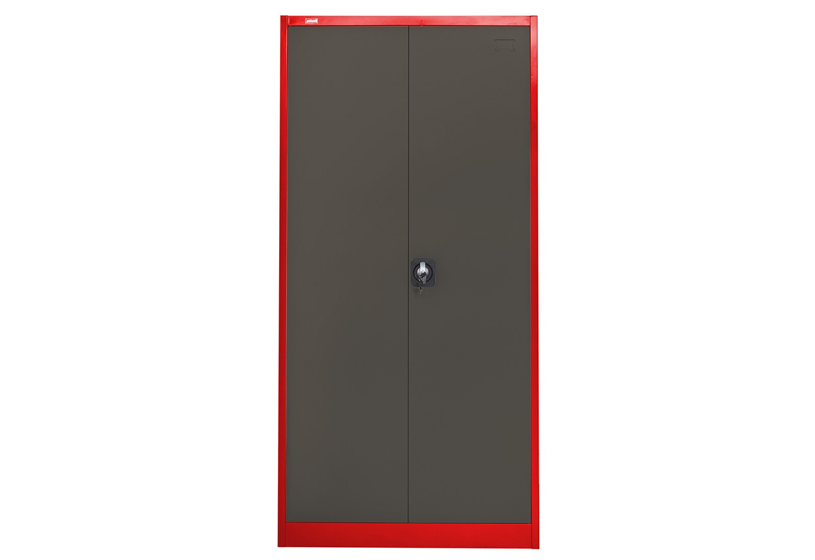 Aktenschrank Omsk rot-dunkelgrau mit Garderobe | 04260620350176