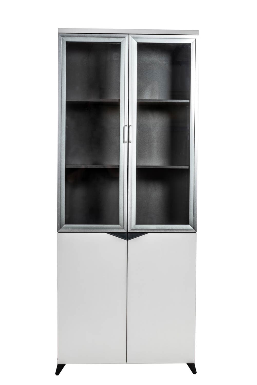 B&uuml;rom&ouml;bel B&uuml;ro Schrank Aktenschrank CARLO schwarz-wei&szlig; 80x40x200 cm B&uuml;ro Homeoffice Arbeitszimmer - Bild 1