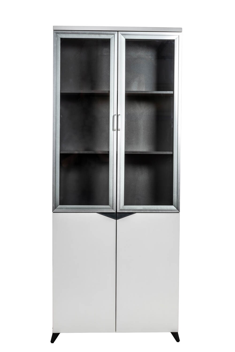 Büromöbel Büro Schrank Aktenschrank CARLO schwarz-weiß 80x40x200 cm Büro Homeoffice Arbeitszimmer | 04260620355737