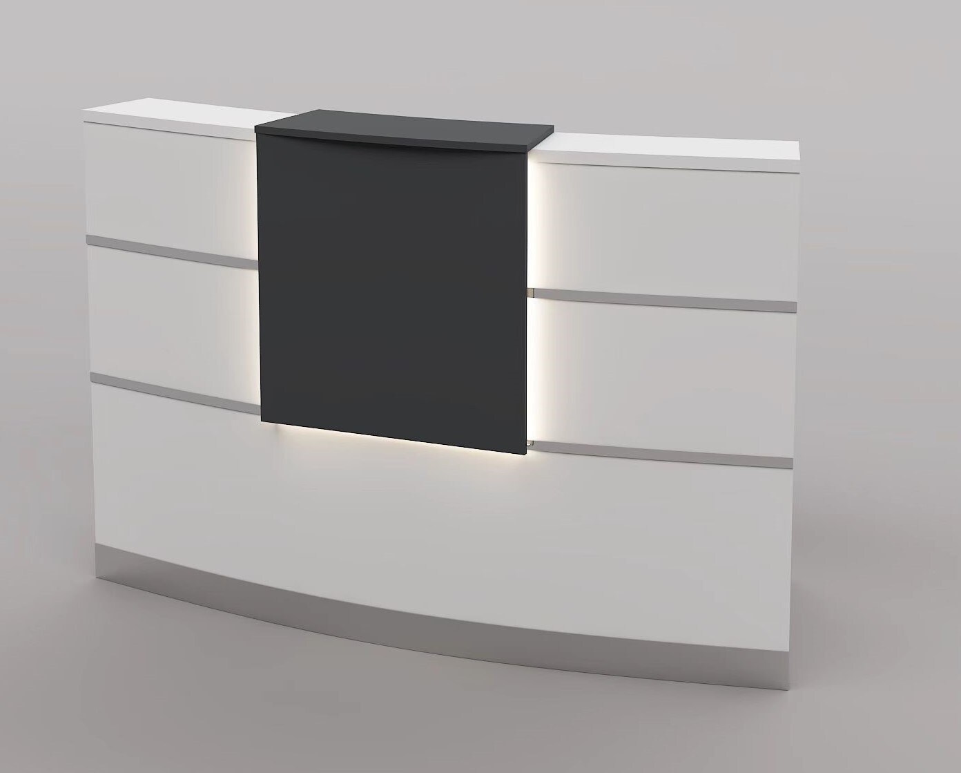 Empfangstheke Tresen für Ihr Büro VALENCE weiß Salon Kanzlei  Praxis Möbel von Jet-Line 160 cm | 04262456960857