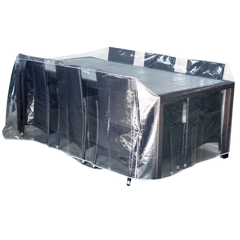 Gartenm&ouml;bel Abdeckplane 230 x 130 x 80 cm transparent - Bild 1