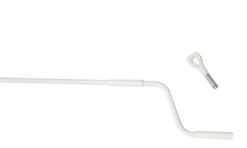 Jet-Line Org. Nothandkurbel f&uuml;r Markise iin weiss mit Aufnahme - Bild 1