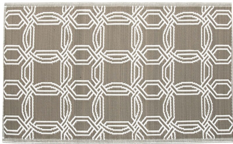 Outdoorteppich Tiffa 90 x 150 cm grau - Bild 1