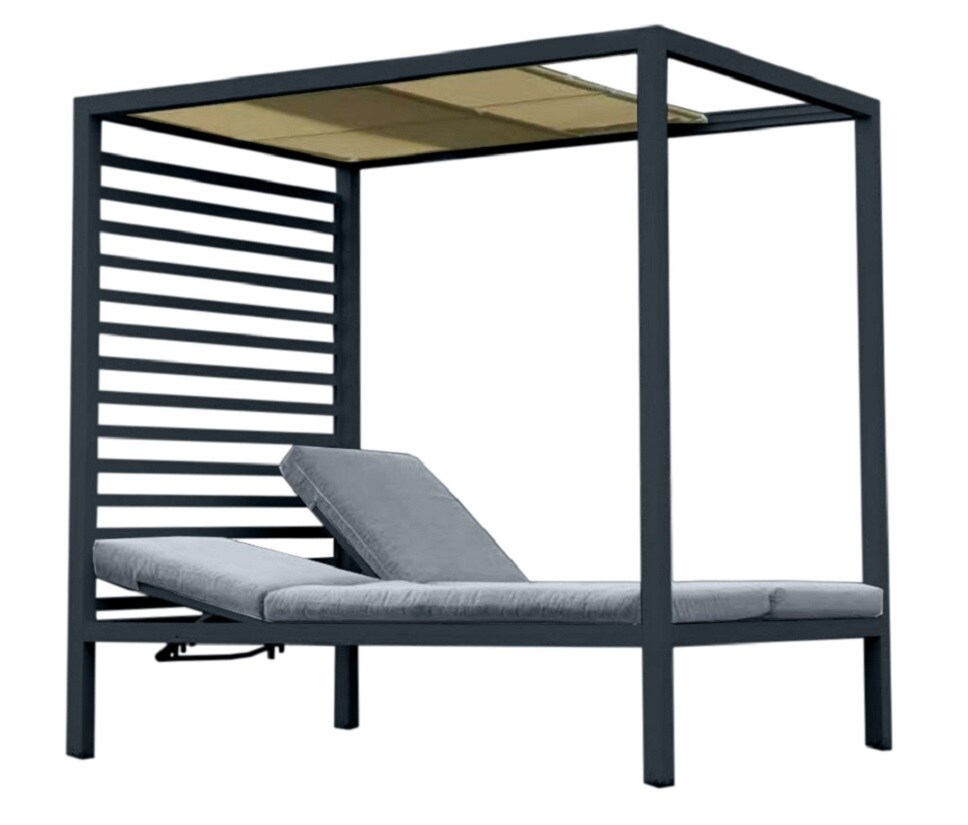 Pavillon Liegepavillon Gartenpavillon 2,1x 1,49m Baccaro weiß UV-Schutz Sonnenschutz für Terrasse | 04260620356314