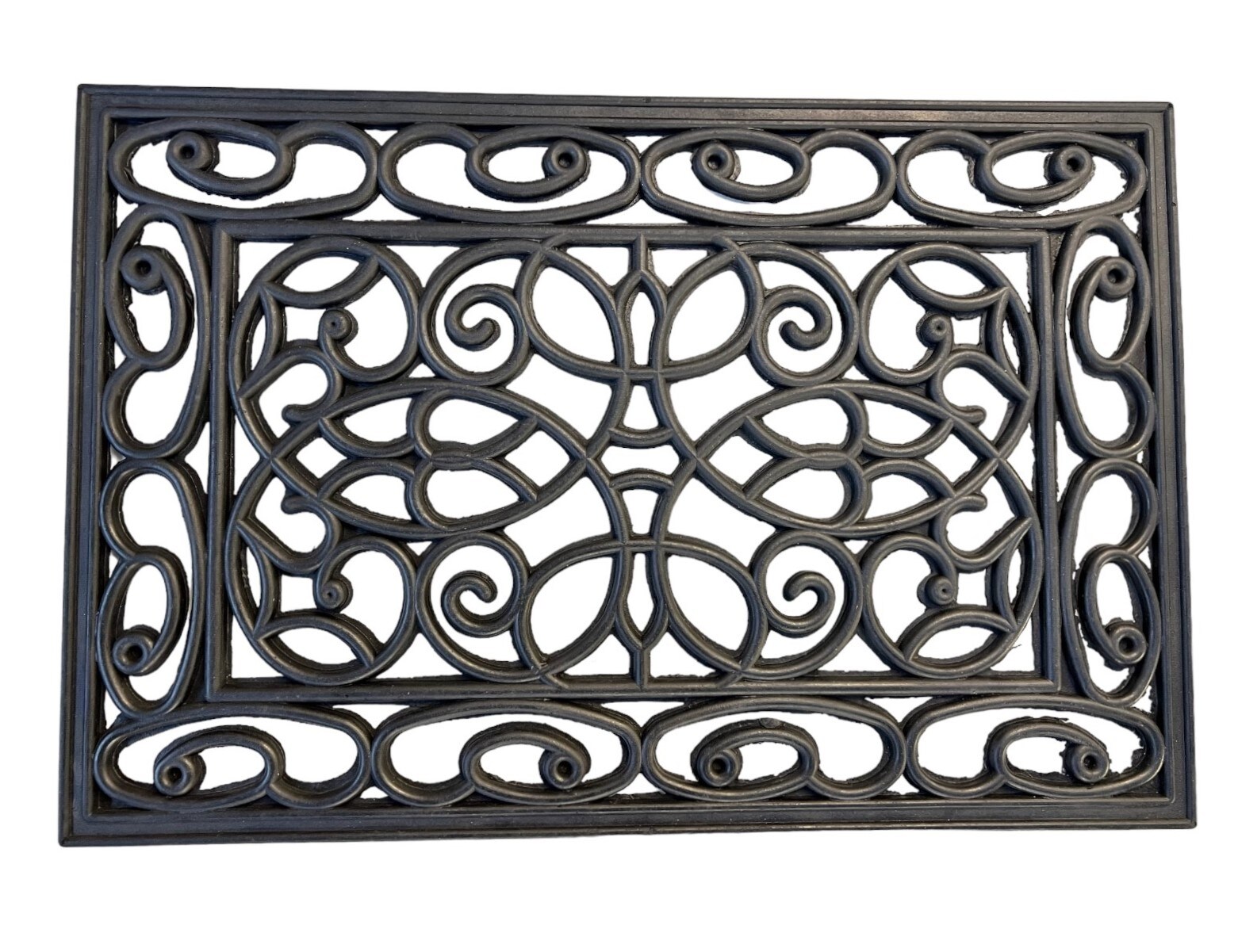 Fu&szlig;matte au&szlig;en Relief Gummi Matte Eingang Fu&szlig;matte  GRAZANA 40x60x0,8cm Ornament - Bild 1