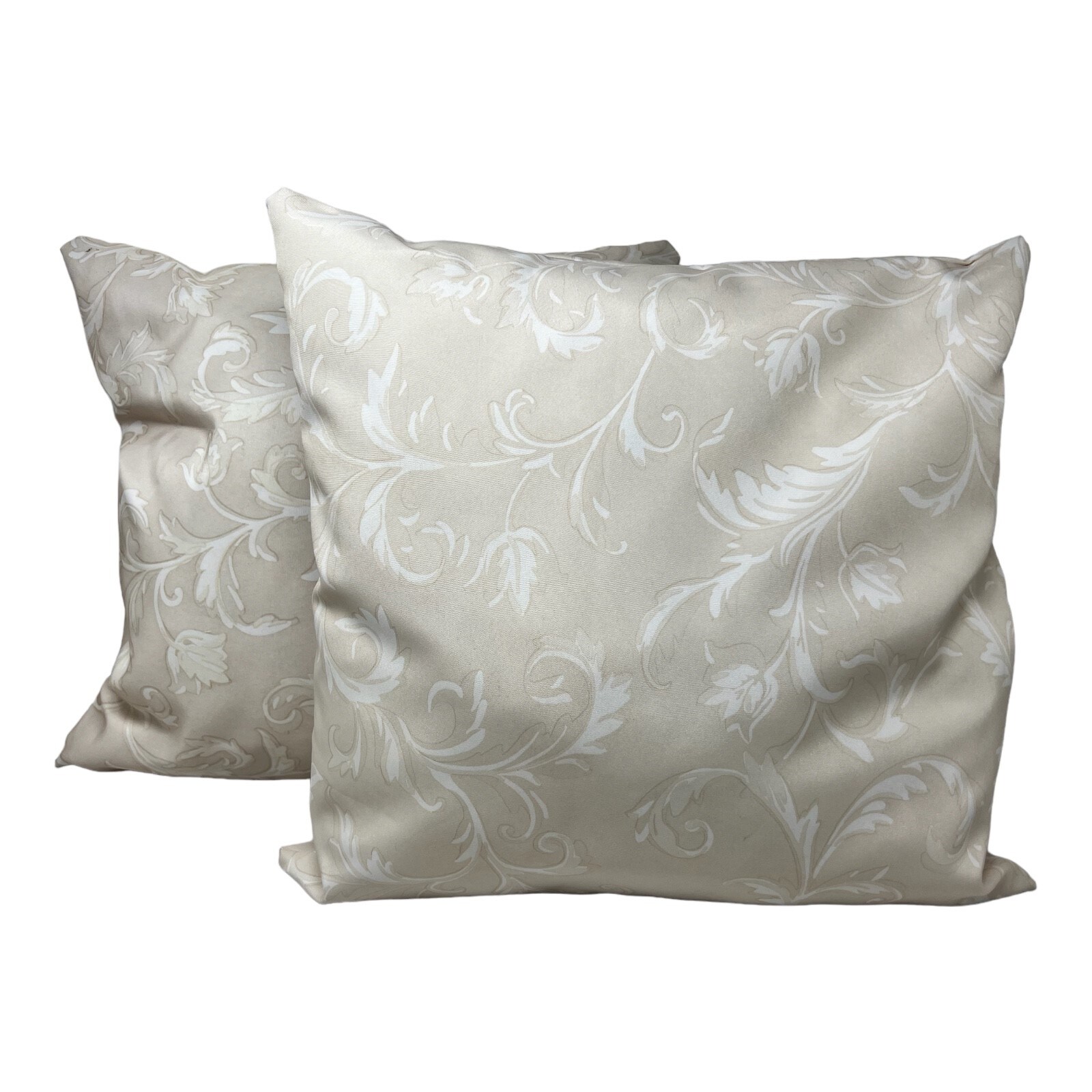 Outdoor 2-er Kissen Set beige Blumenmuster Outdoorkissen | 04262456960185