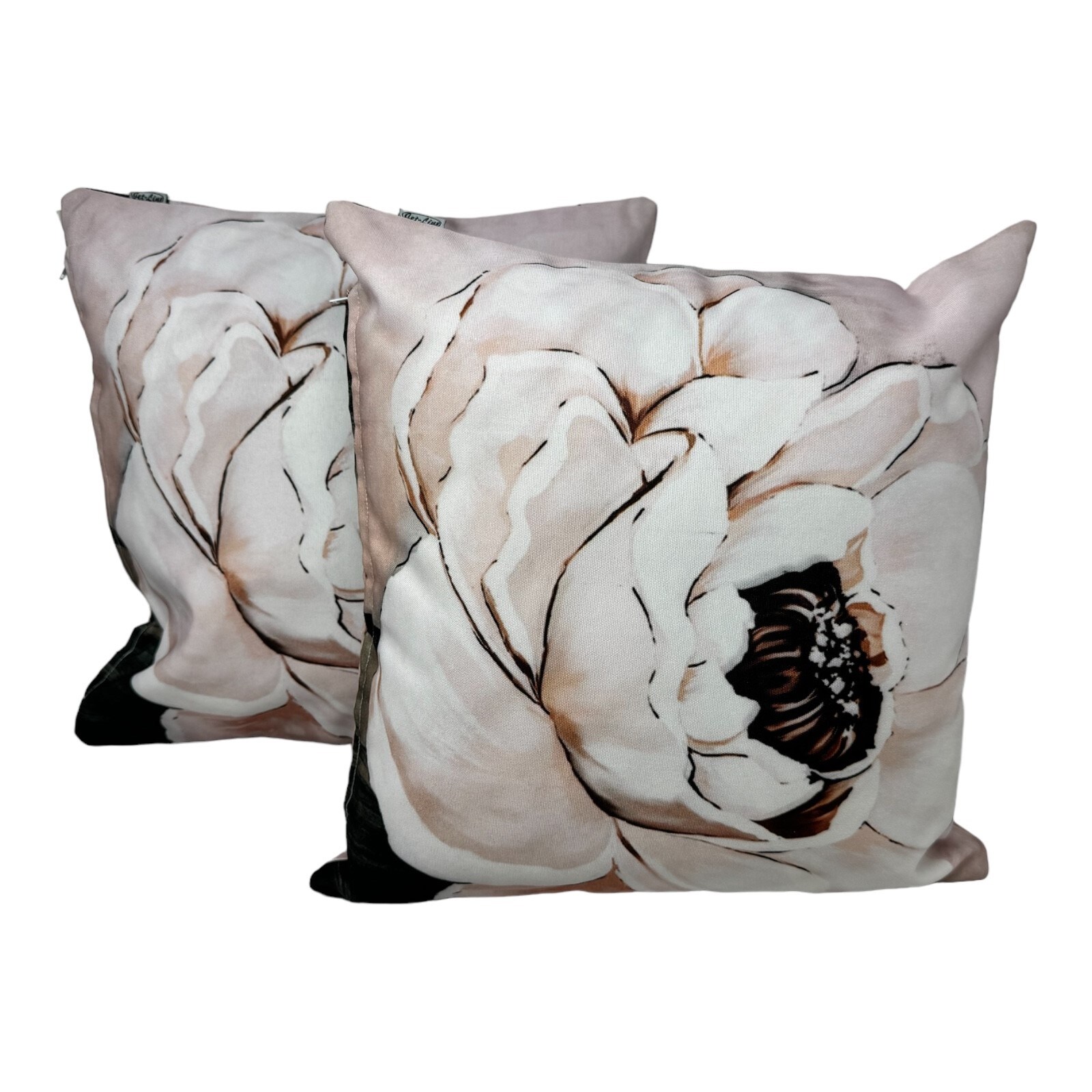 Jet-Line&reg; 2-er Deko Kissen Set Rose 40x40 cm Sofakissen f&uuml;r In- und Outdoor mit F&uuml;llung - Bild 1