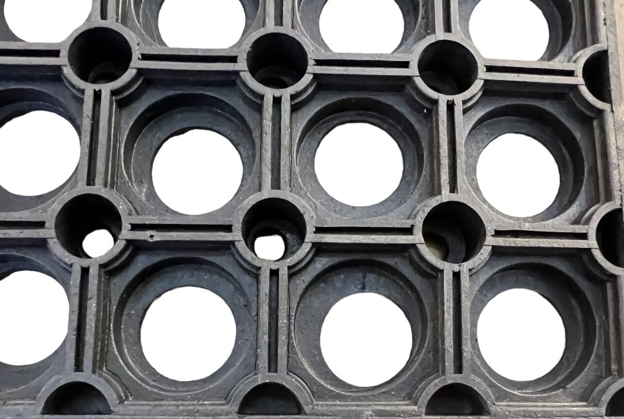 Treppenmatte 5er-Set GERLINDE 25x75cm 18mm schwarz  Stufenmatte  Jet-Line Ringmuster - Bild 1