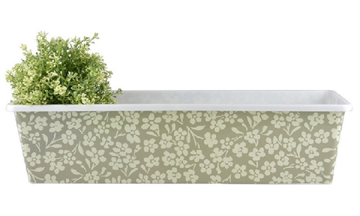 blumenkasten grau stein Balkonkasten aus Fiberstone in Grau – Balcony
