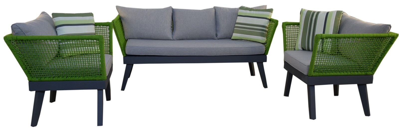 Gartenset Loungem&ouml;bel Cuba hochwertiges Gartenset Gr&uuml;n ? Wetterfest & Stilvoll - Bild 1