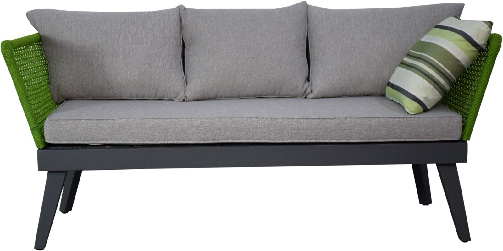 Gartenmöbel Gartensofa Outdoor Sofa Cuba 178 x 73 x 73 cm grün mit Kissen Garten Terrasse Balkon | 04260620353269