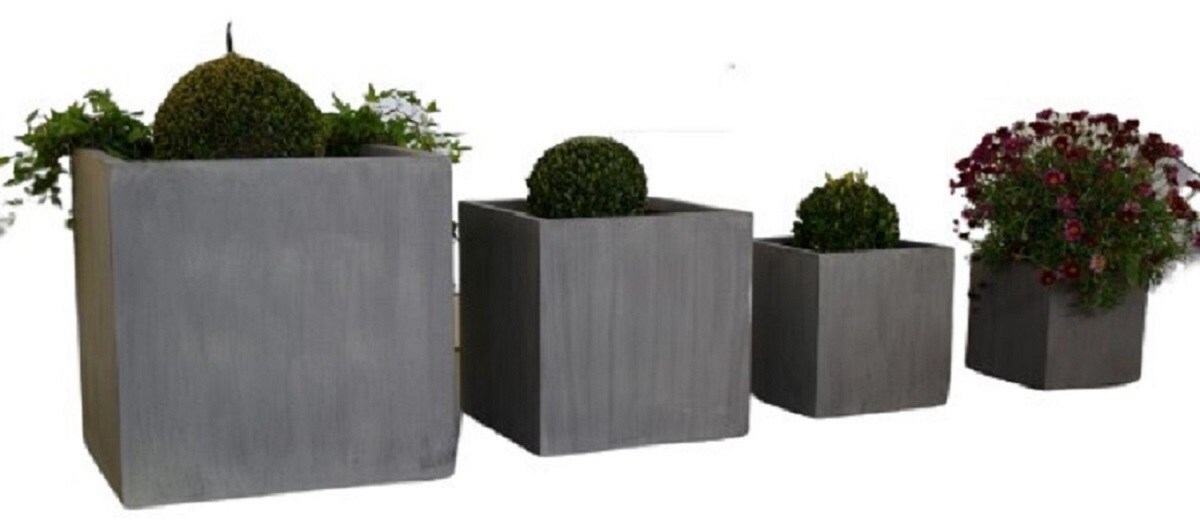 4er-Set Blumenkübel FLORA betonoptik | 04260620354389