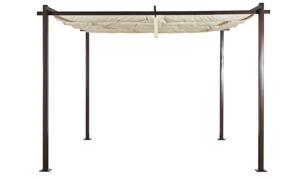 Pavillon Gartenpavillon 3x3m braun Kairo Light UV-Schutz Wasserabweisende Überdachung Sonnenschutz
