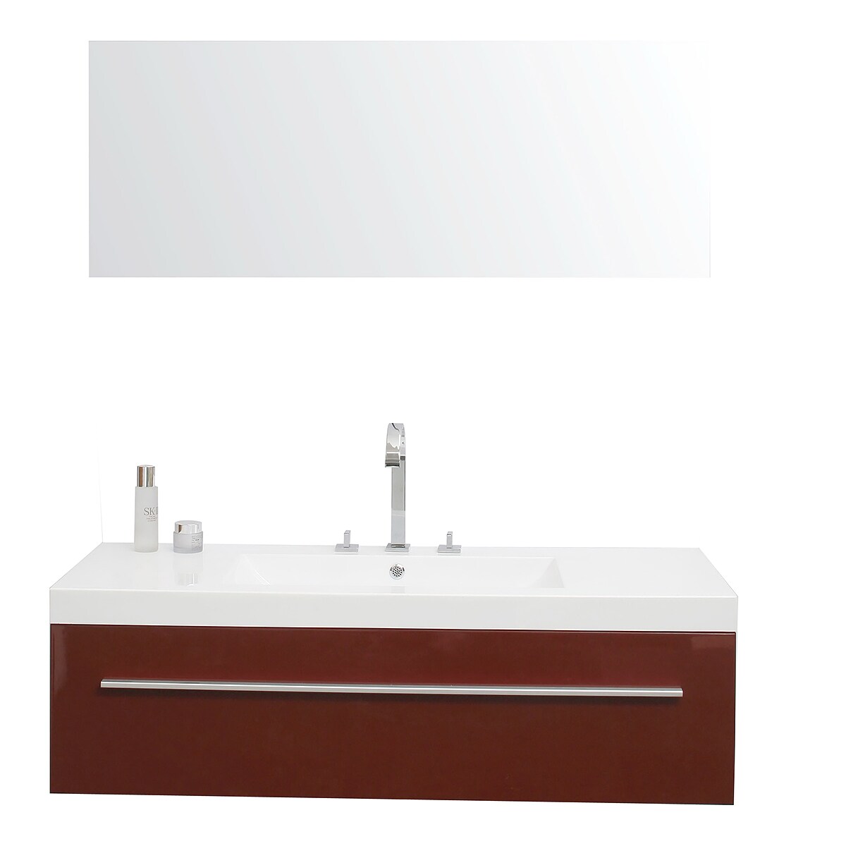 Badset Bern rot  Badmoebel Set - Bild 1