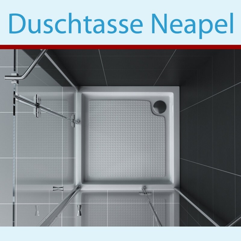 Duschtasse Neapel 80 x 80 cm Duch Tasse Glas Dusche weiss Jet-Line Duschwanne Duschboden Badezimmer | 04260180274479