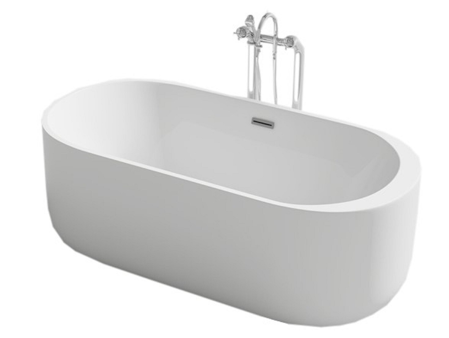 Badewanne WETZIKON weiss 170 x 80 cm | 04260180276282