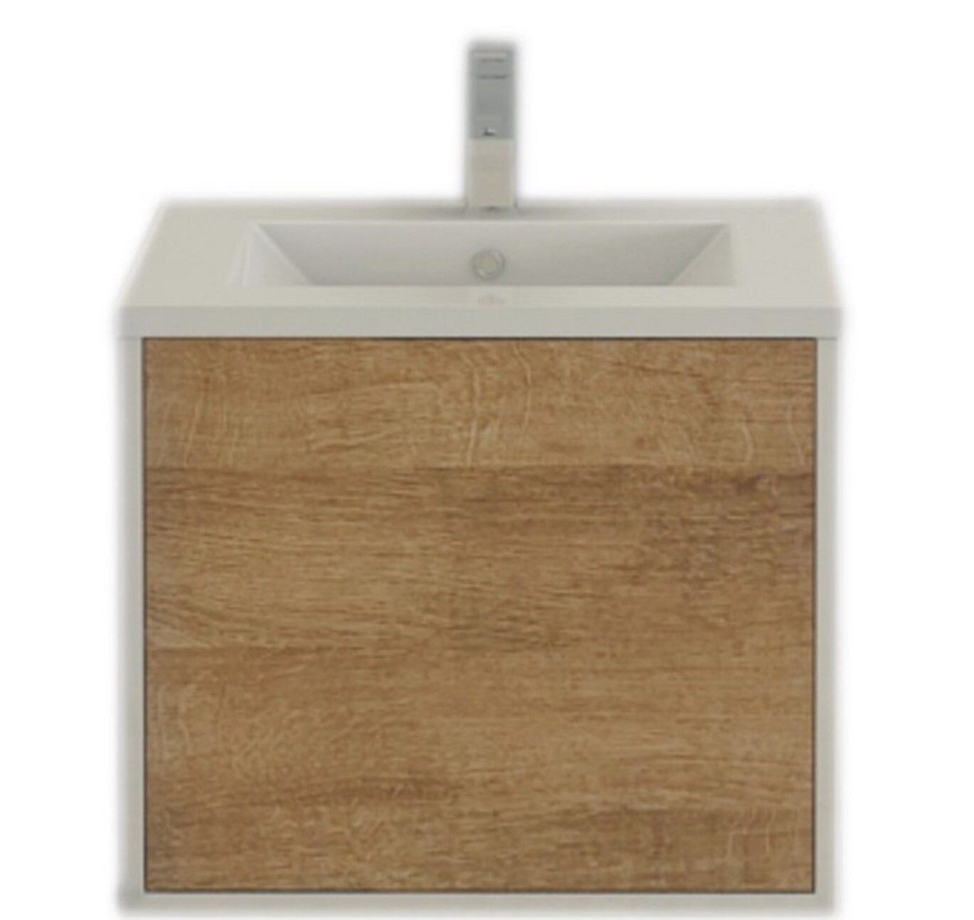 Badm&ouml;bel Waschtisch Bad Set LINZ Holzoptik 60 cm - Bild 1
