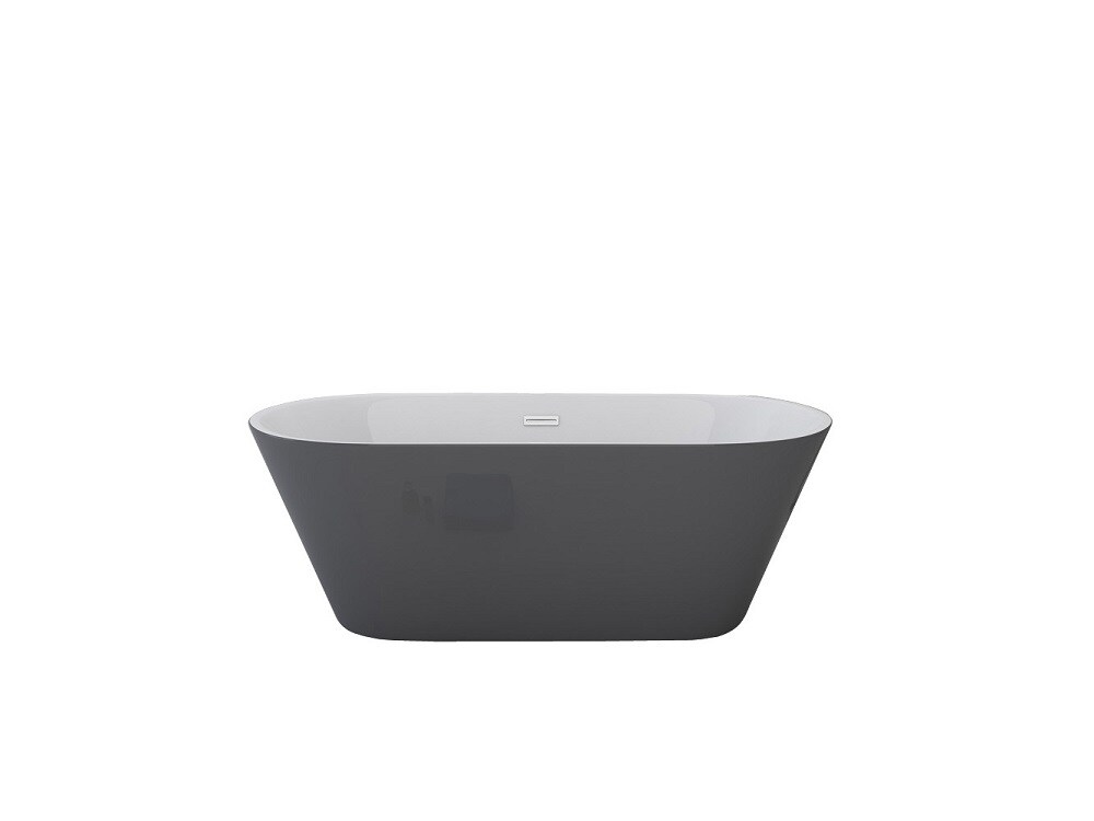 Badewanne DEHLIA grau freistehend Jet-Line 170 x 80 cm Bad Ausstattung - Bild 1