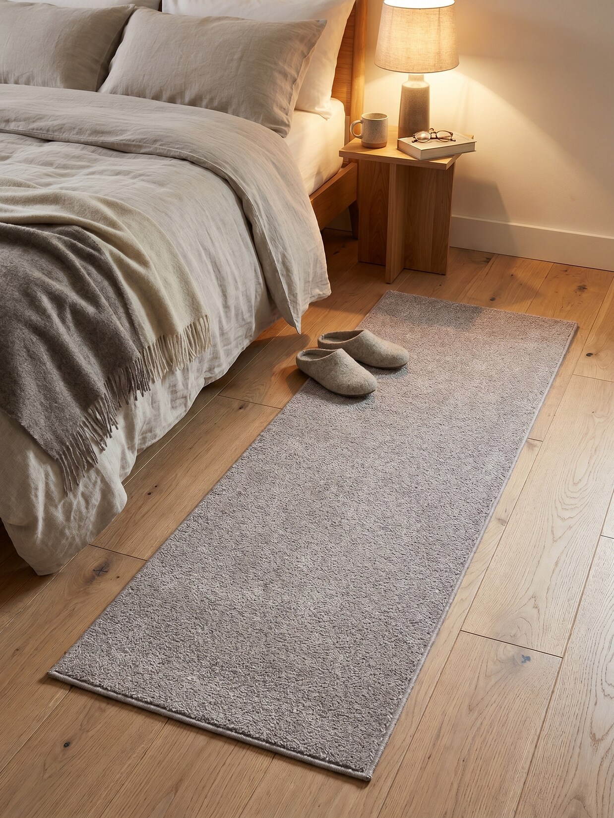 Teppich Kurzflor MAIN in Beige, einfarbig, 80 x 150 cm