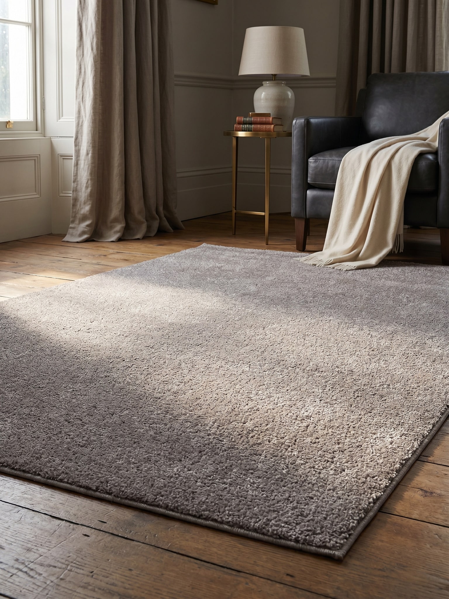 Teppich Kurzflor MAIN in Beige, einfarbig, 120 x 170 cm online kaufen bei Netto