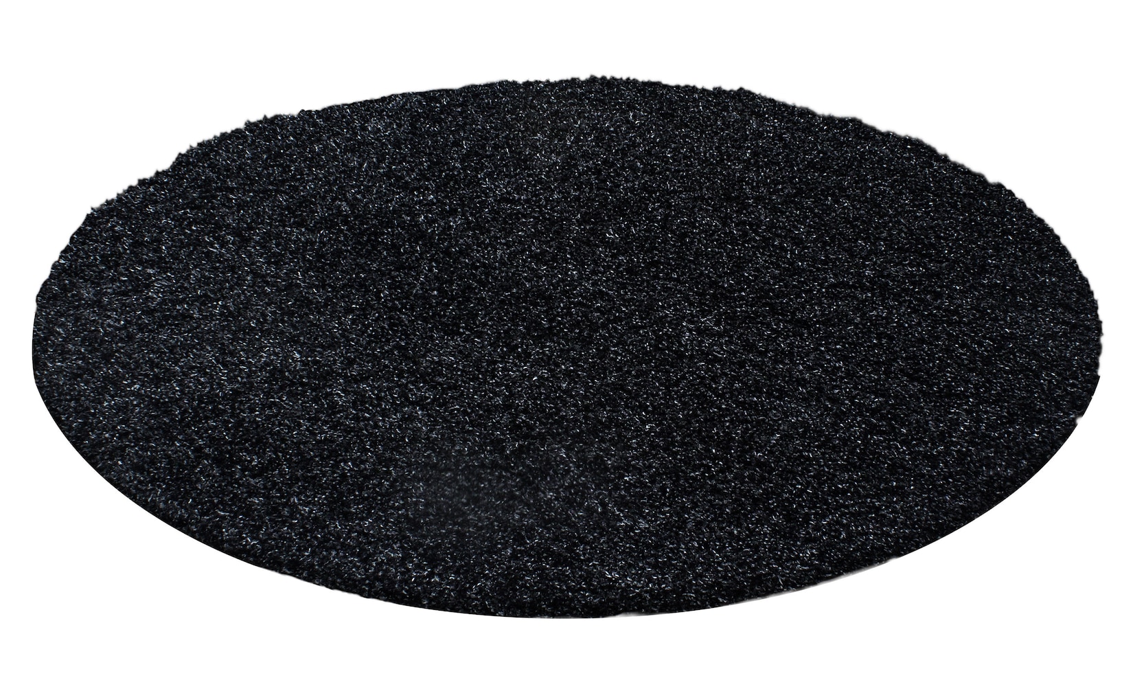 Teppich Hochflor RHEIN in Anthrazit, einfarbig, Ø 120 cm