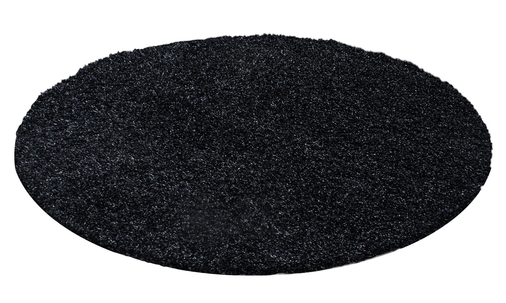 Teppich Hochflor RHEIN in Anthrazit, einfarbig, Ø 200 cm