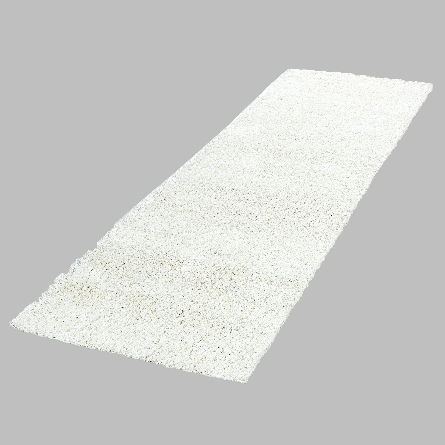 Teppich Hochflor RHEIN in Creme, einfarbig, 80 x 250 cm