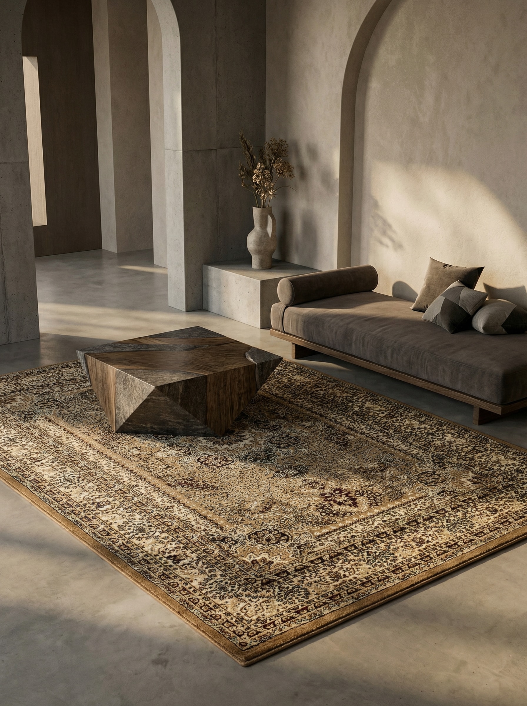 Teppich Kurzflor TANNHEIM in Beige, orientalisch, 160 x 230 cm - Bild 1