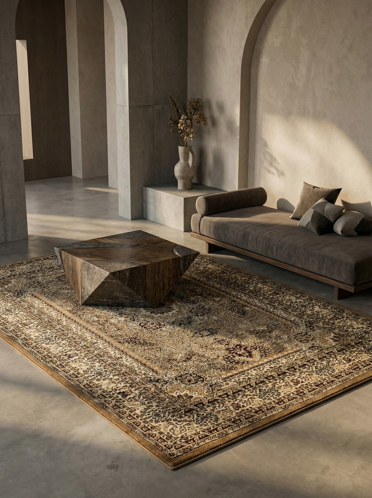 Teppich Kurzflor TANNHEIM in Beige, orientalisch, 200 x 290 cm