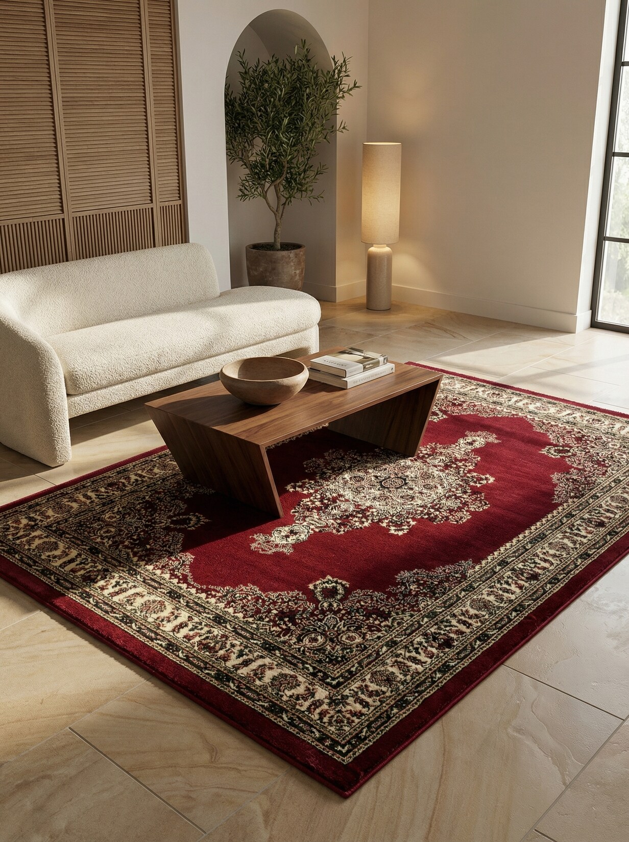Teppich Kurzflor TANNHEIM in Rot, orientalisch, Florhöhe 12 mm, 120 x 170 cm
