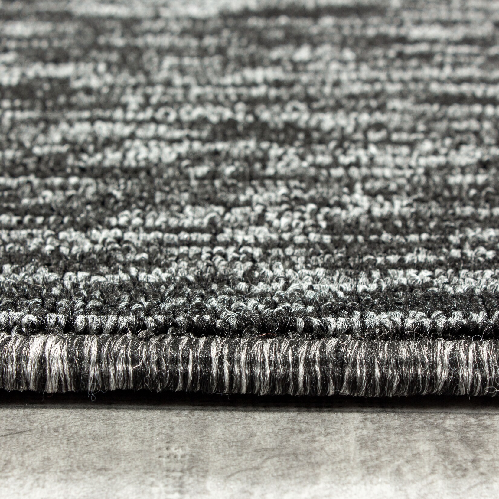 Teppich Kurzflor AMMER in Anthrazit, einfarbig, 80 x 250 cm