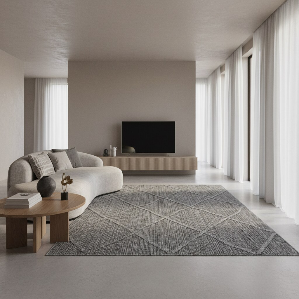 Teppich Outdoor IMST in Grau, im Boho-Stil, 240 x 340 cm