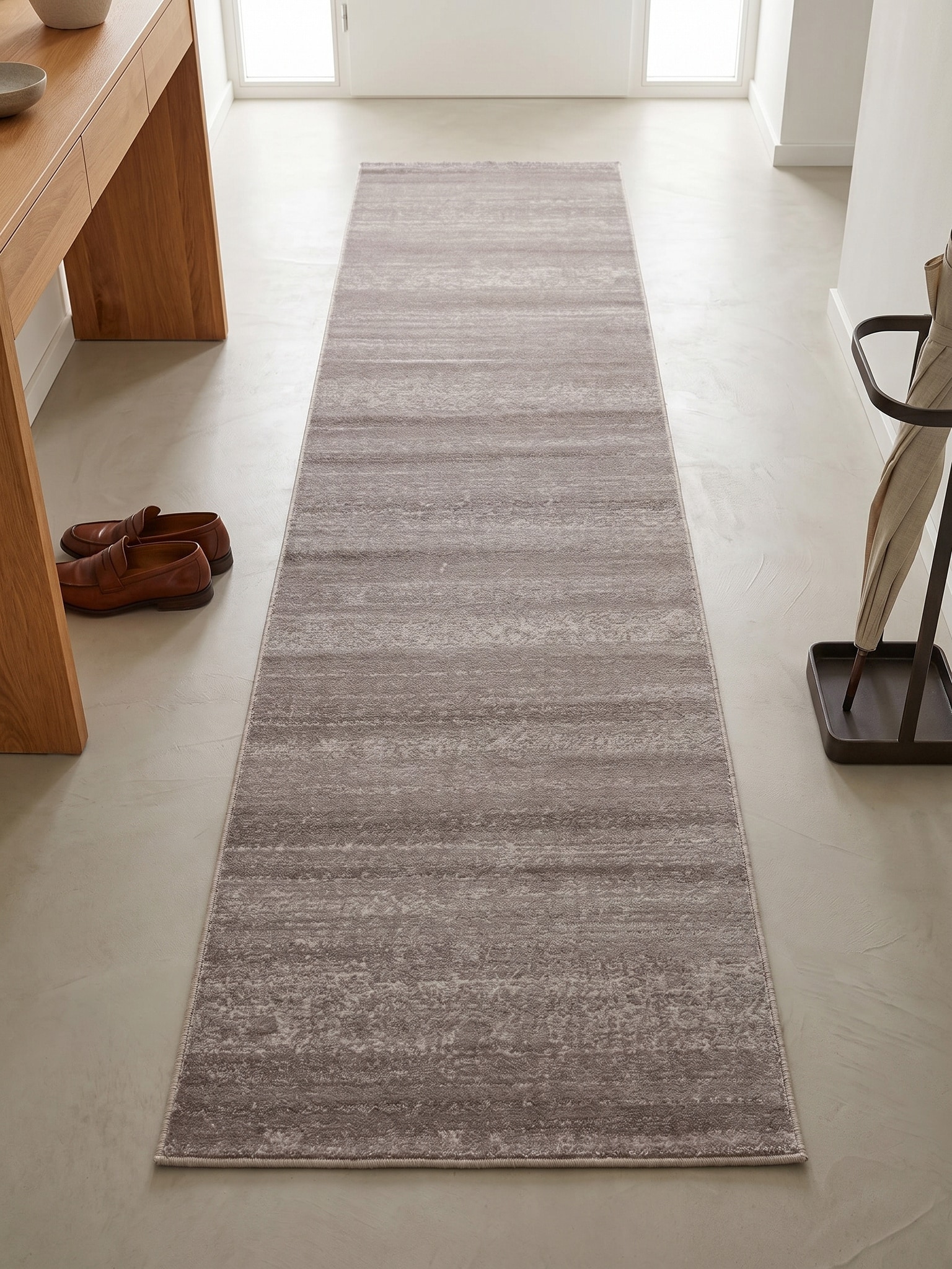 Teppich Kurzflor INN in Beige, einfarbig, 80 x 300 cm - Bild 1
