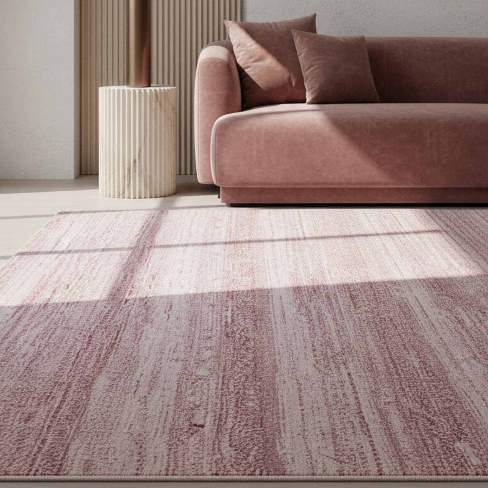 Teppich Kurzflor INN in Rosa, einfarbig, 140 x 200 cm