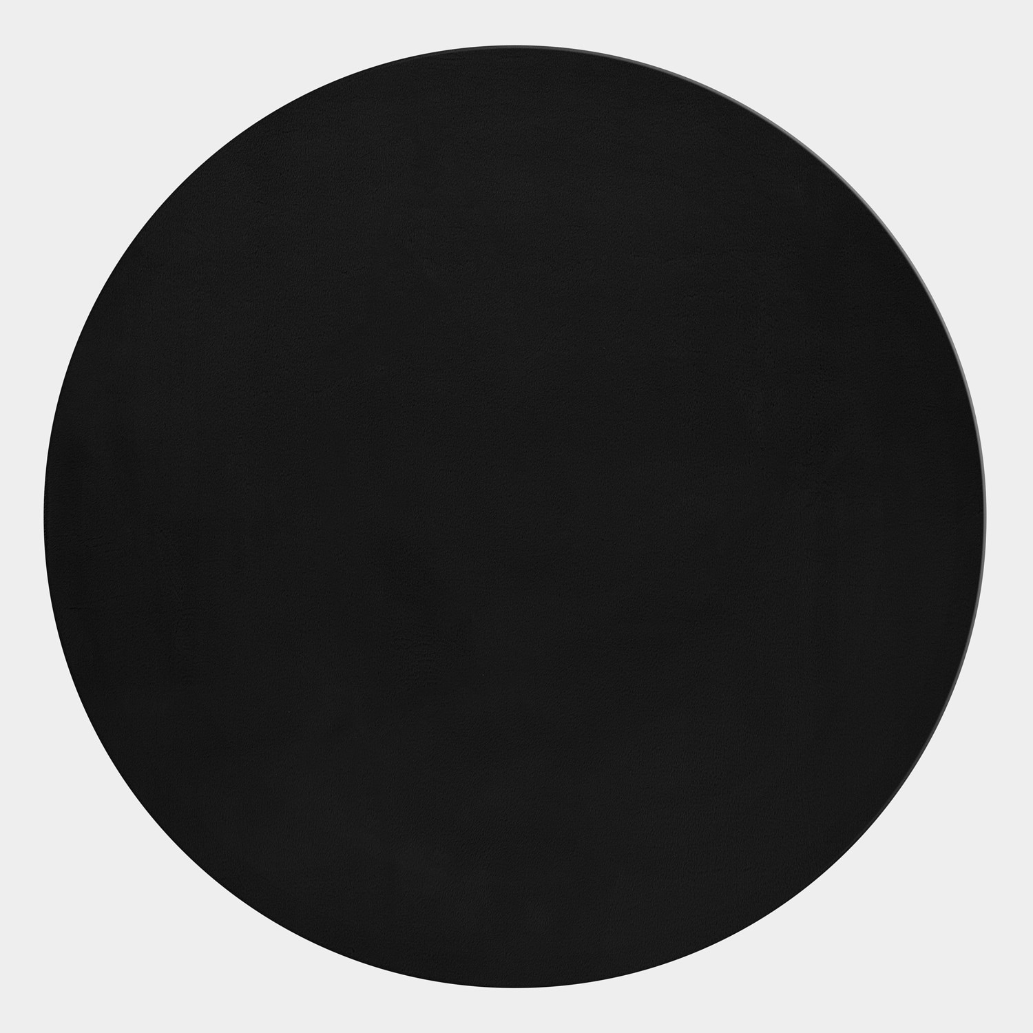 Teppich Kurzflor Waschbar NECKAR in Schwarz, einfarbig, Ø 200 cm